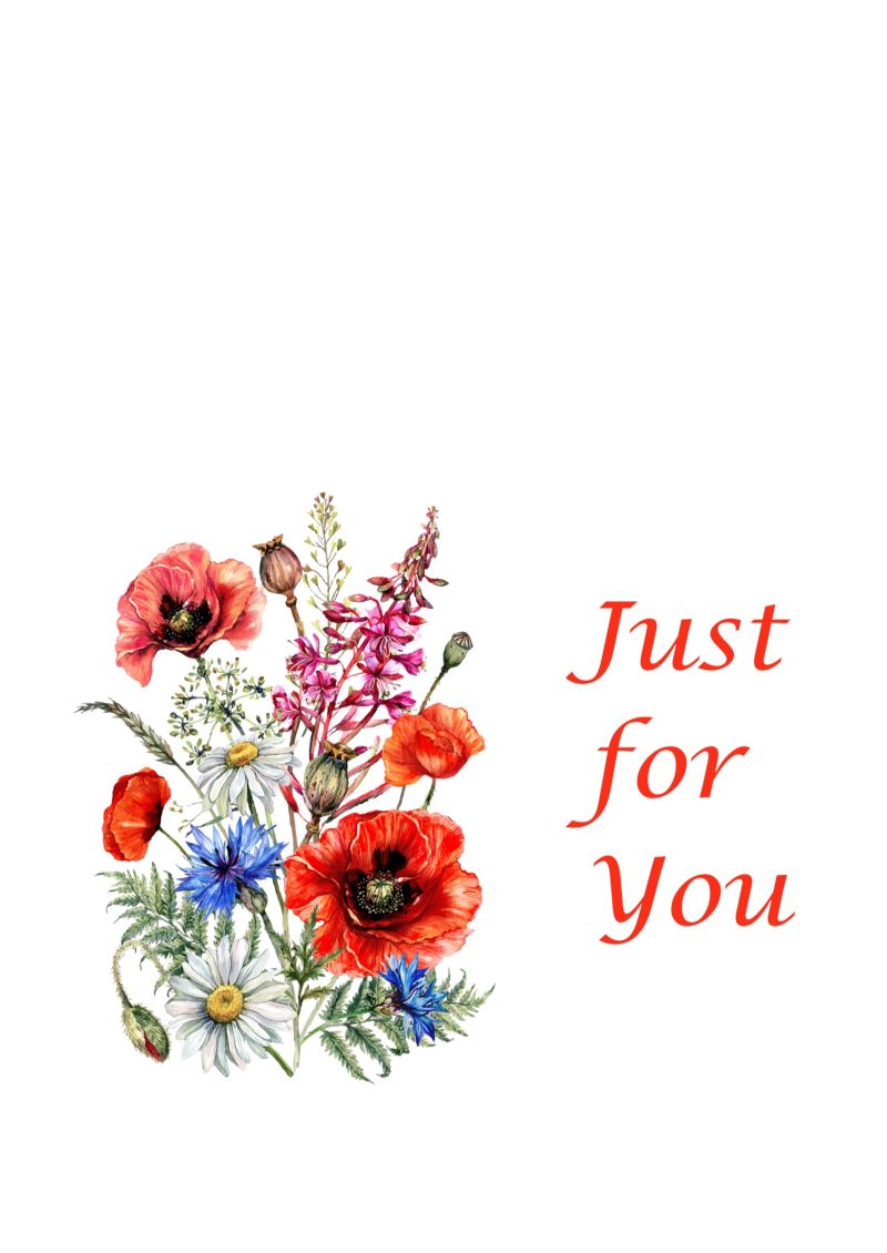Just for You Handmade Greeting card