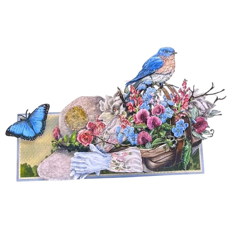 Blue Birds Handmade Greeting card