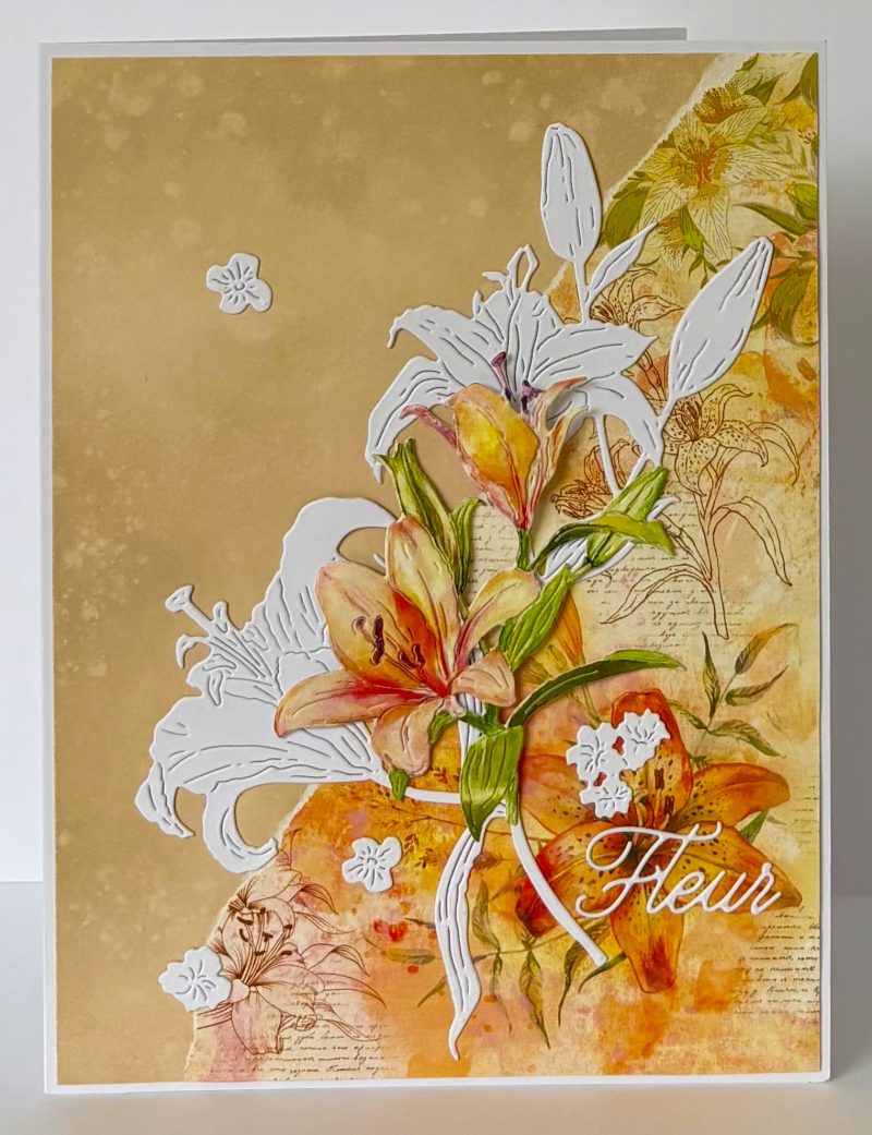 Delicate Blooms Handmade Greeting card
