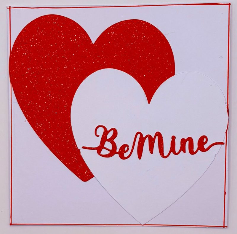 Double Hearts Handmade Greeting card