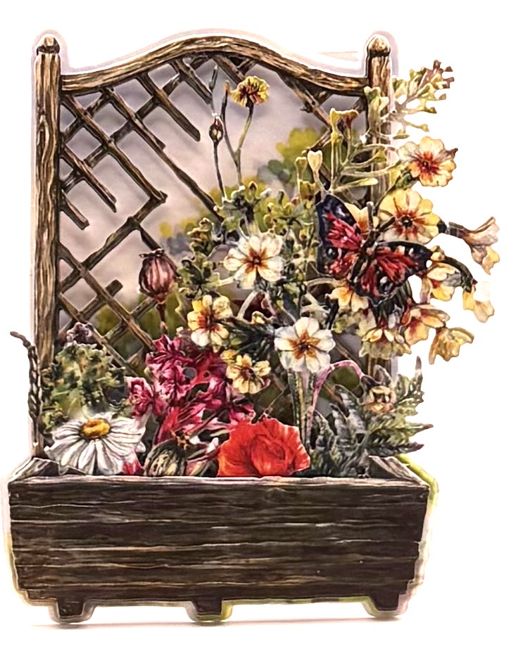 Wooden Trough Handmade Greeting card
