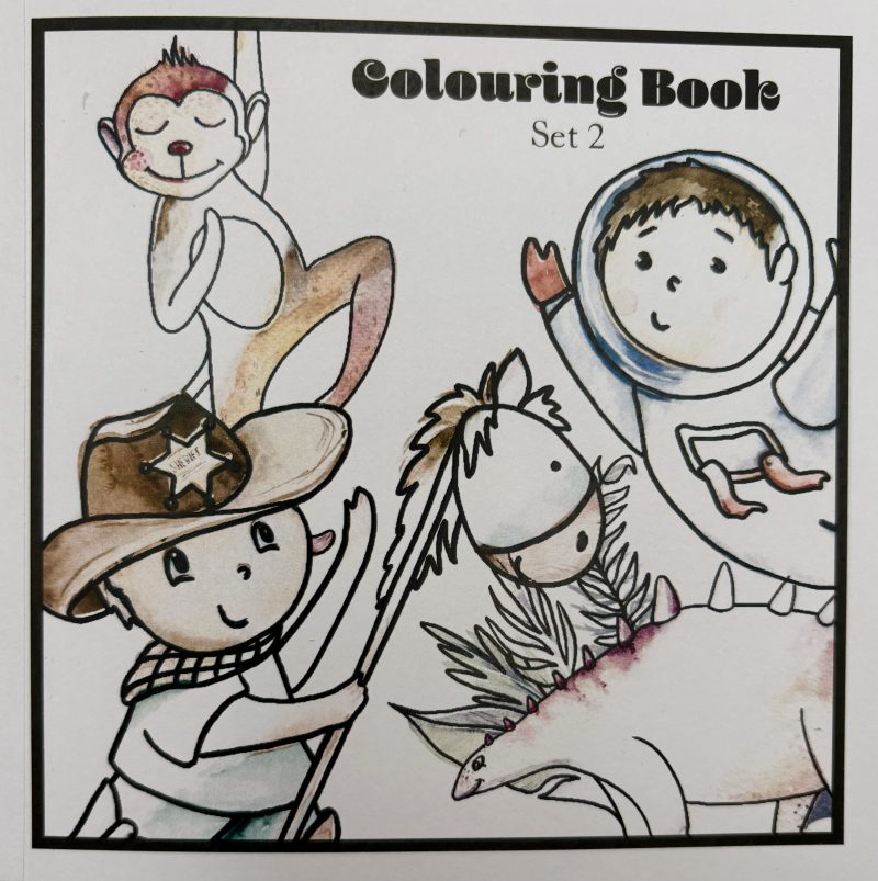 Spacemen Handmade Colouring Book Gift
