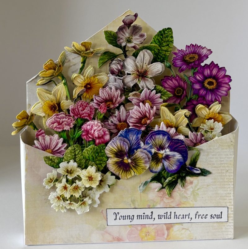 Floral Envelope Handmade Greeting card