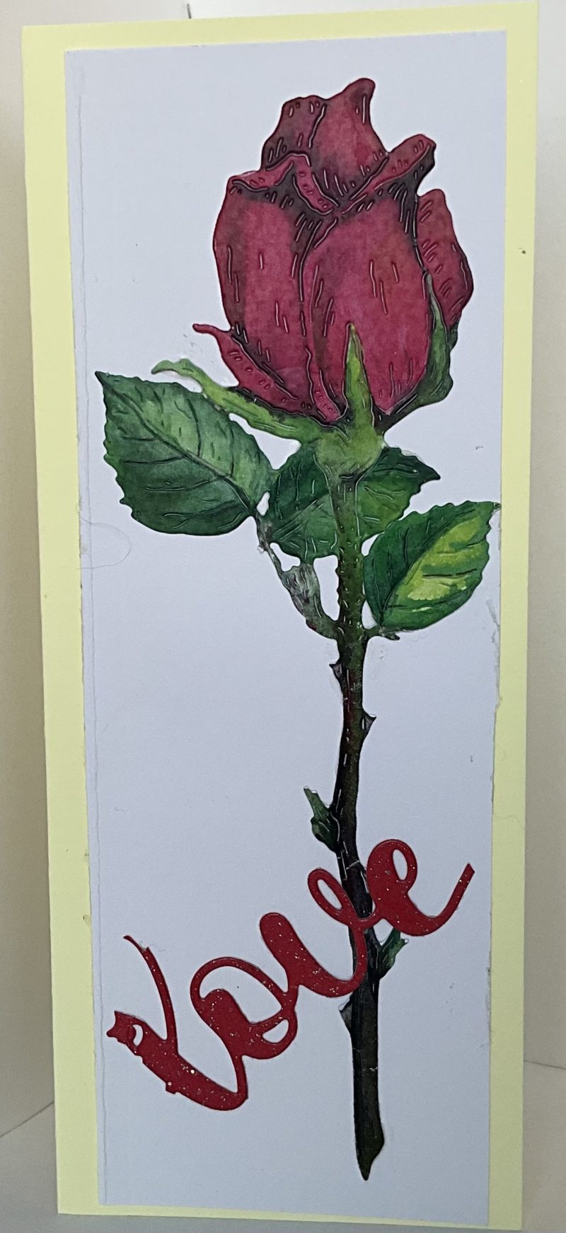 Love Rose Handmade Greeting card