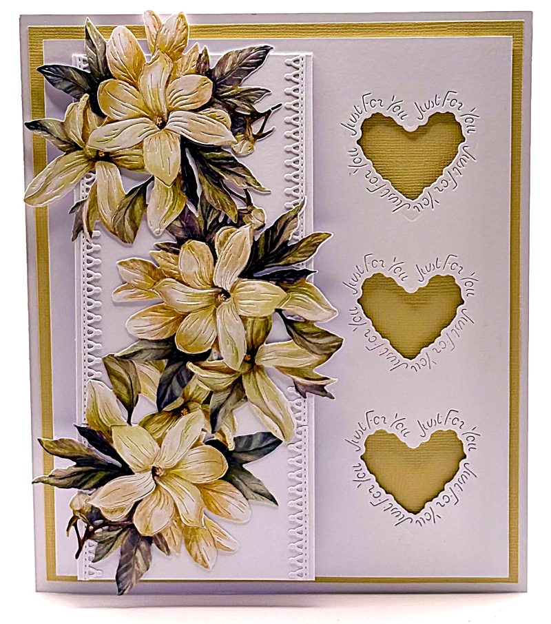 Yellow Magnolia Handmade Just for you greeting card