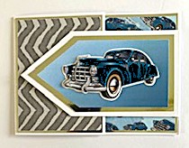 Vintage car Handmade Greeting card