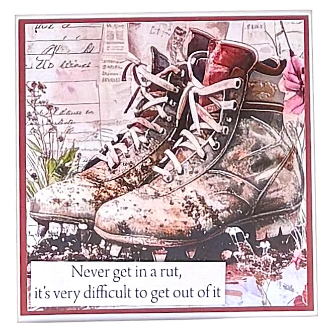 Walking boots Handmade Greeting card