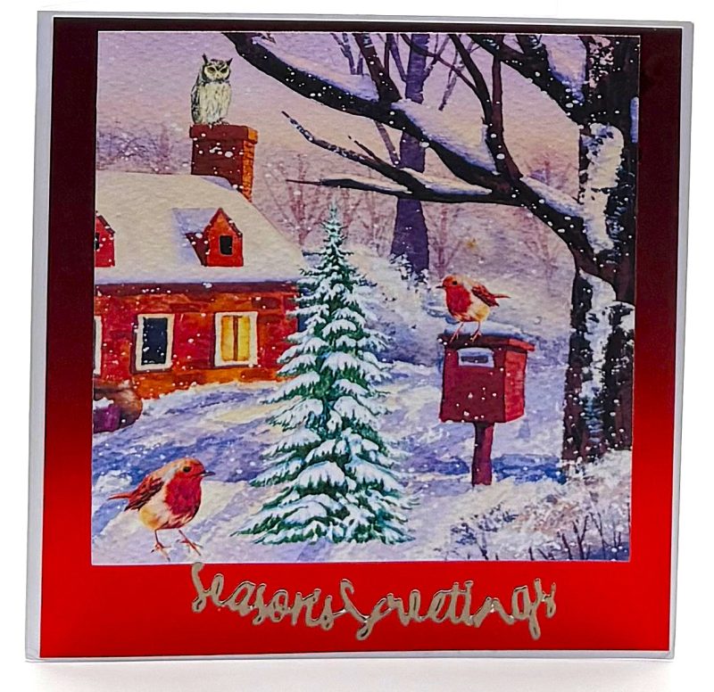 Christmas scene Handmade Christmas card