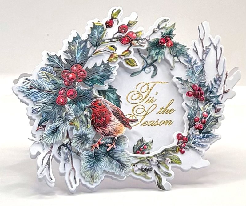 Festive wishes Handmade Christmas card