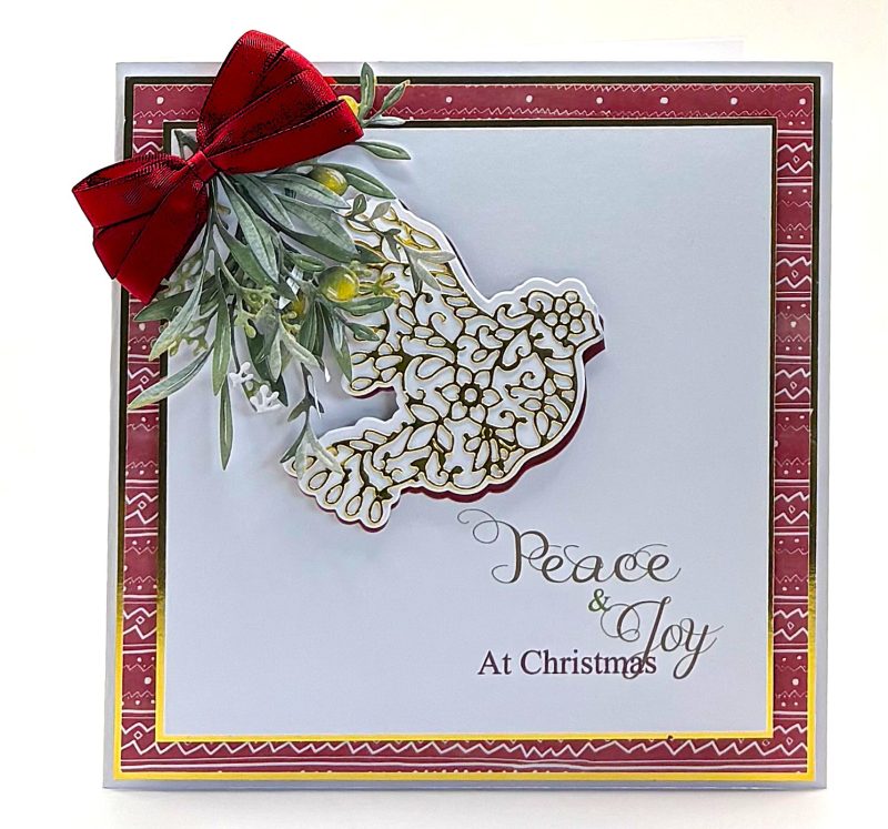 Peace and Joy Christmas Handmade Christmas card